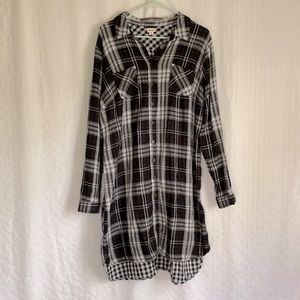 MERONA BLACK PLAID DRESS